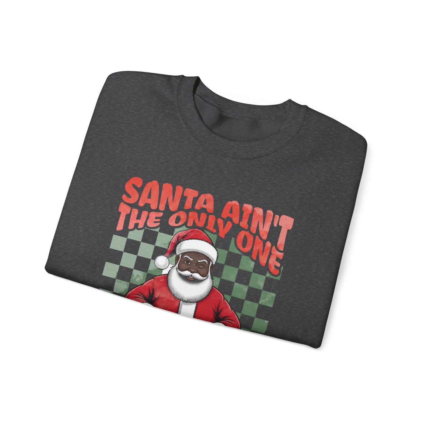 Black Santa Coming Tonight Crewneck Sweatshirt