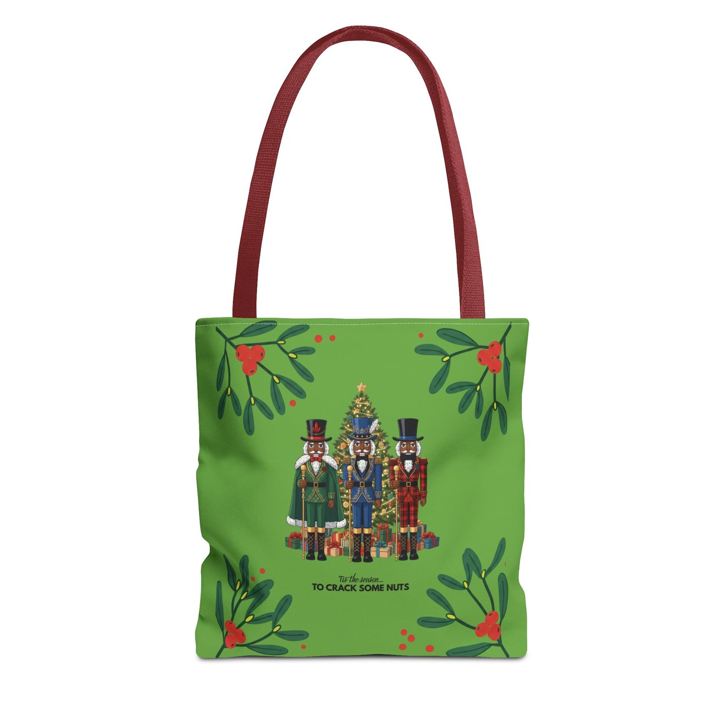 Black Nutcracker Crew Christmas Tote Bag