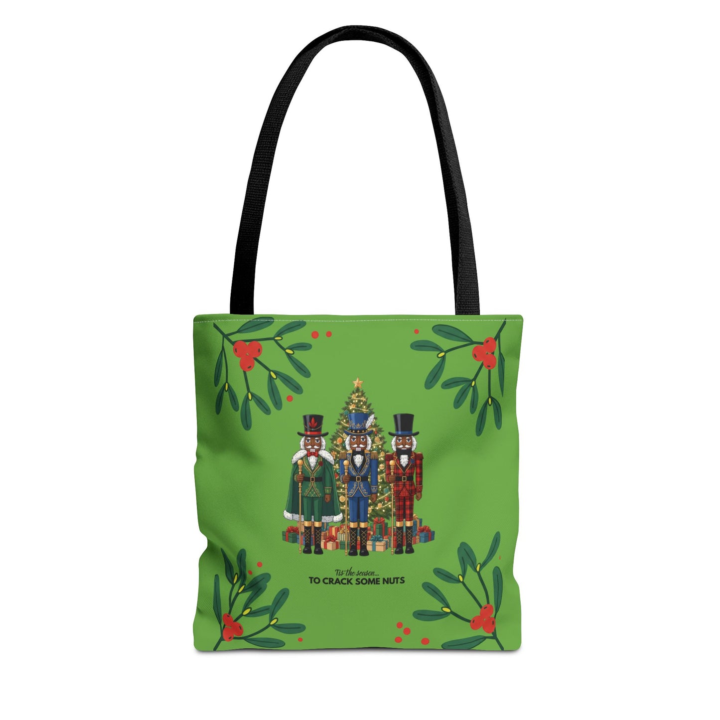 Black Nutcracker Crew Christmas Tote Bag