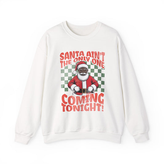 Black Santa Coming Tonight Crewneck Sweatshirt