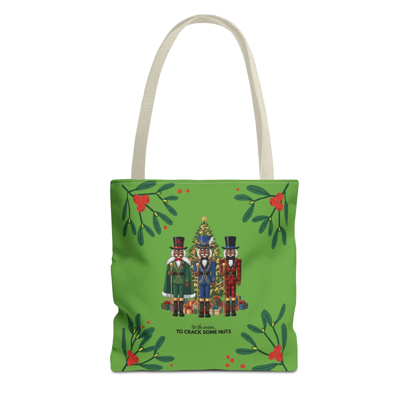Black Nutcracker Crew Christmas Tote Bag
